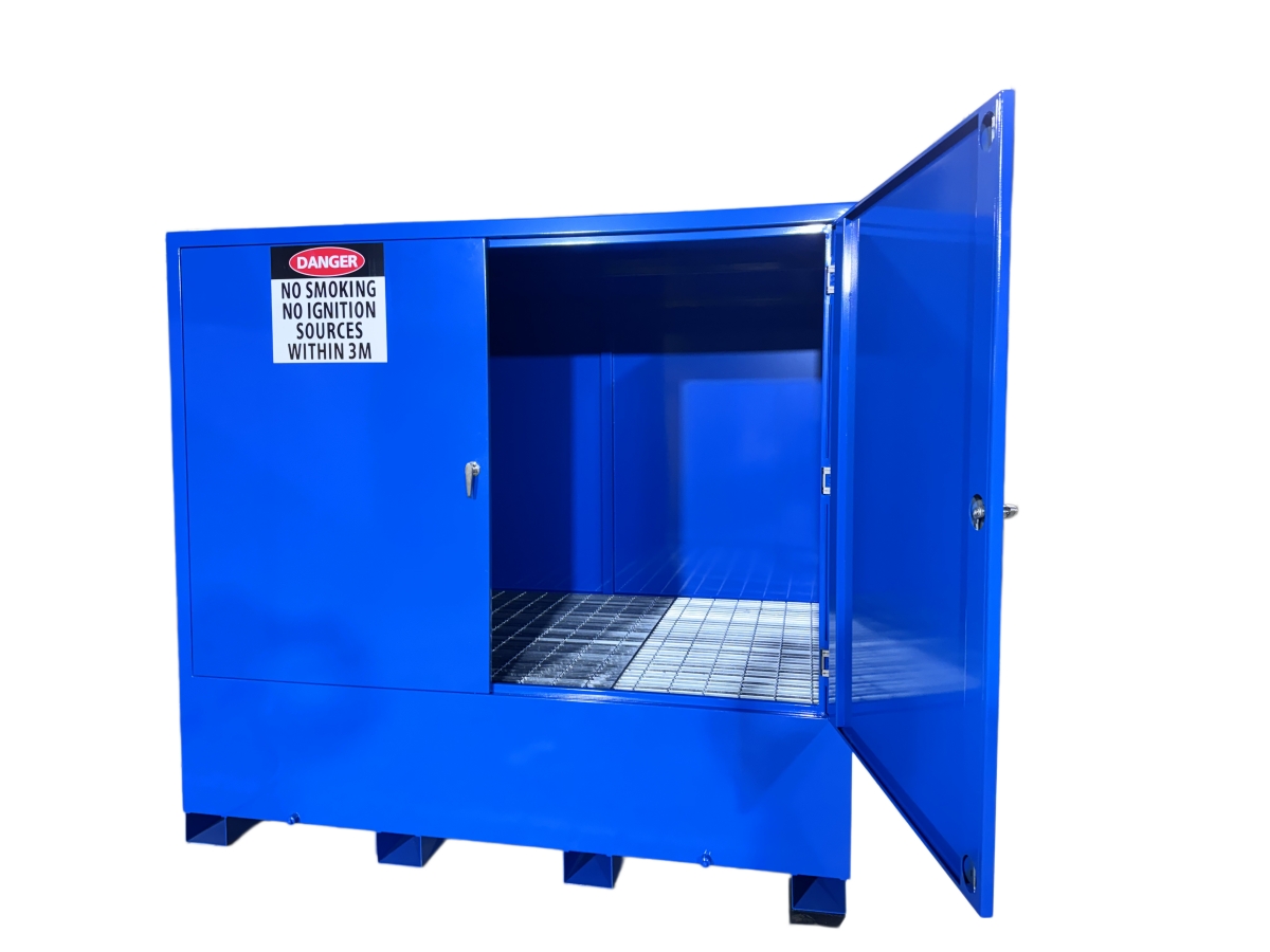 Blue Flammable Drum Storage Ca