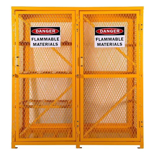CE approved Placed Placed Mixed 17 LPG Cylinder Safety Storage Mesh Cabinet