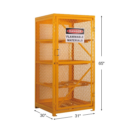 CE approved Placed Placed Horizontally 8 LPG Cylinder Safety Storage Mesh Cabinet