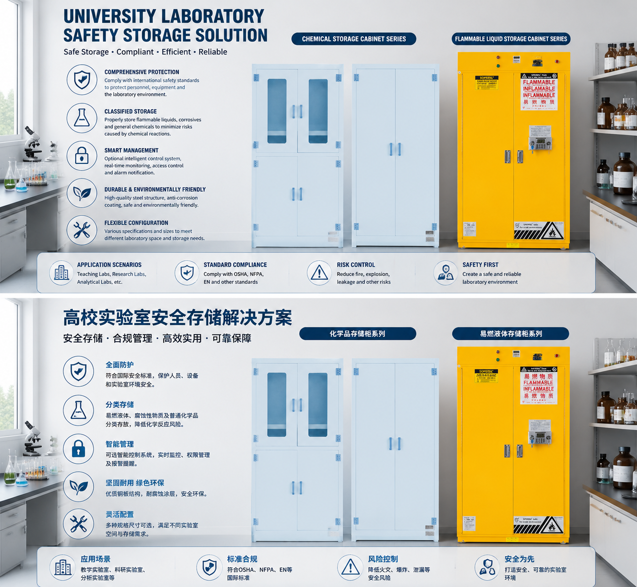 University Laboratory Safety Storage Solution