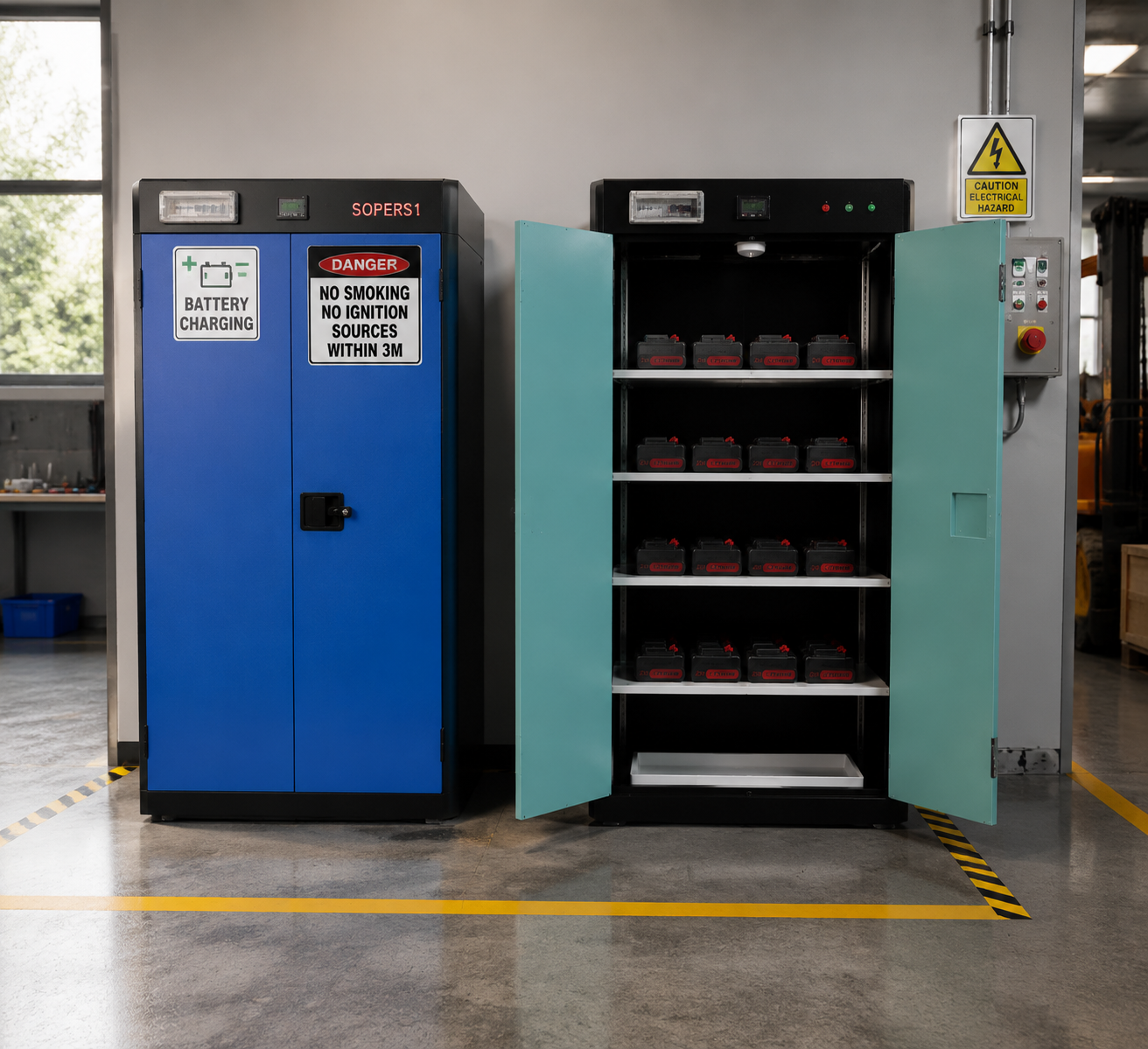 Lithium Battery Fire & Explosion Proof Cabinets