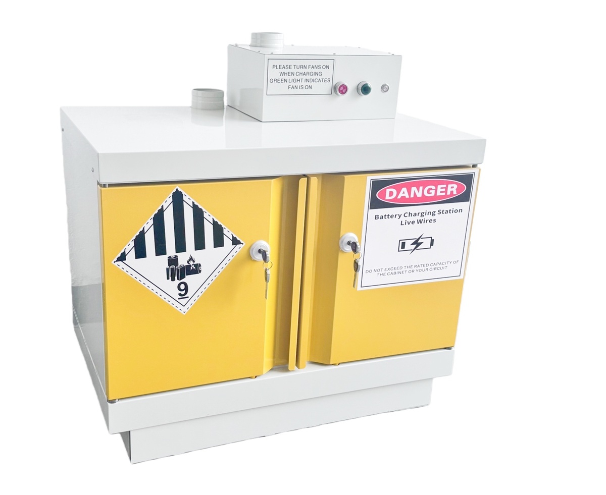 Lithium-Ion Battery Safety Storage & Charging Cabinet 90-Minute EN  Fire-Resistant Protection