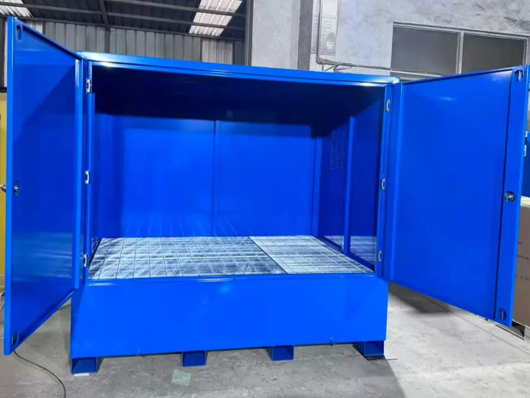 Blue Flammable Drum Storage Cabinet | Safety Isolation & Spill Containment | OSHA / NFPA Compliant